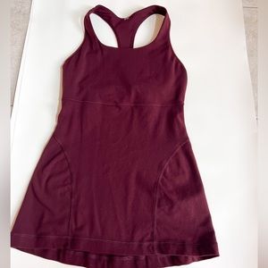 LULULEMON RACERBACK BURGUNDY TANK TOP WITH BUILT IN BRA
